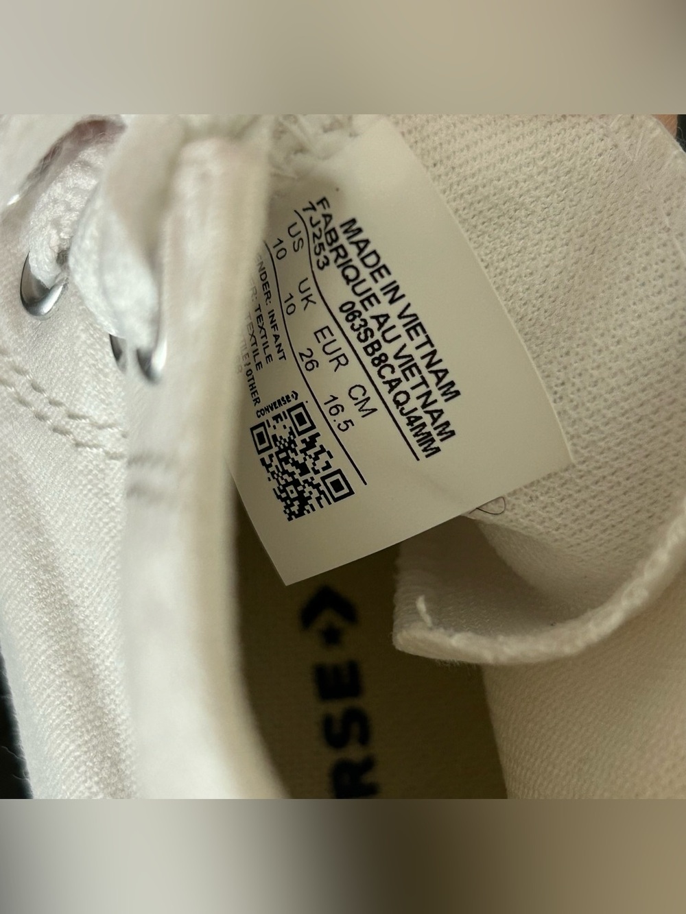 Converse Chuck Taylor All Star Toddler Hi Top Optical White Little Kid Size 10 - Picture 8 of 8